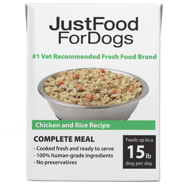 JustFoodforDogs Pantry Fresh Chicken & Rice Recipe Gently Cooked Dog Food