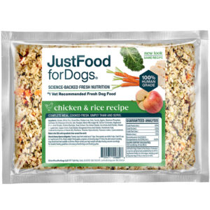 JustFoodForDogs Chicken & Rice Recipe Frozen Cooked Dog Food